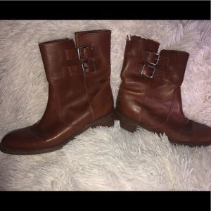JCrew  short brown boots size 8